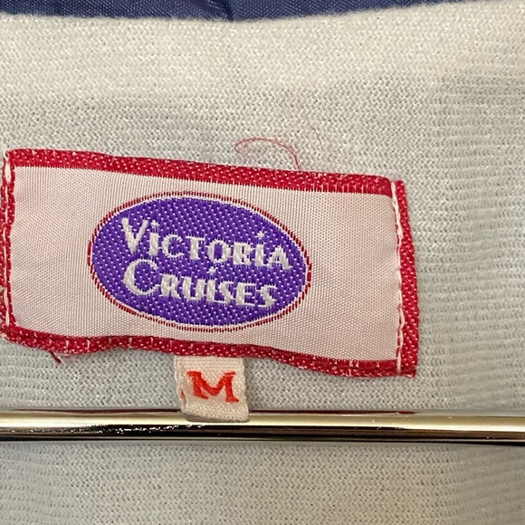 Vintage Victoria Cruises Nautical Employee Windbreaker Snap Jacket Men’s M Rare - Picture 4 of 5